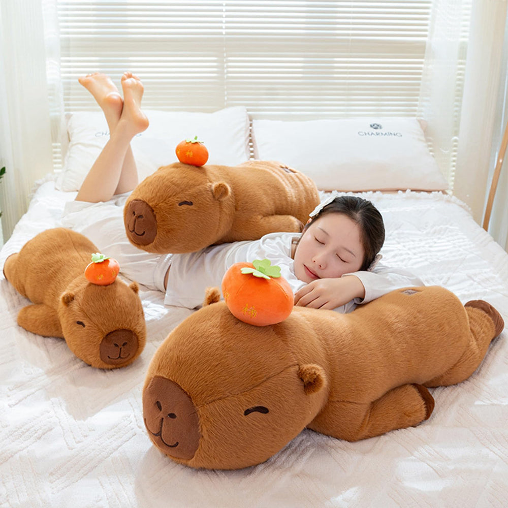 Vacuum-packaging keeps the plush compact for shipping and storage.