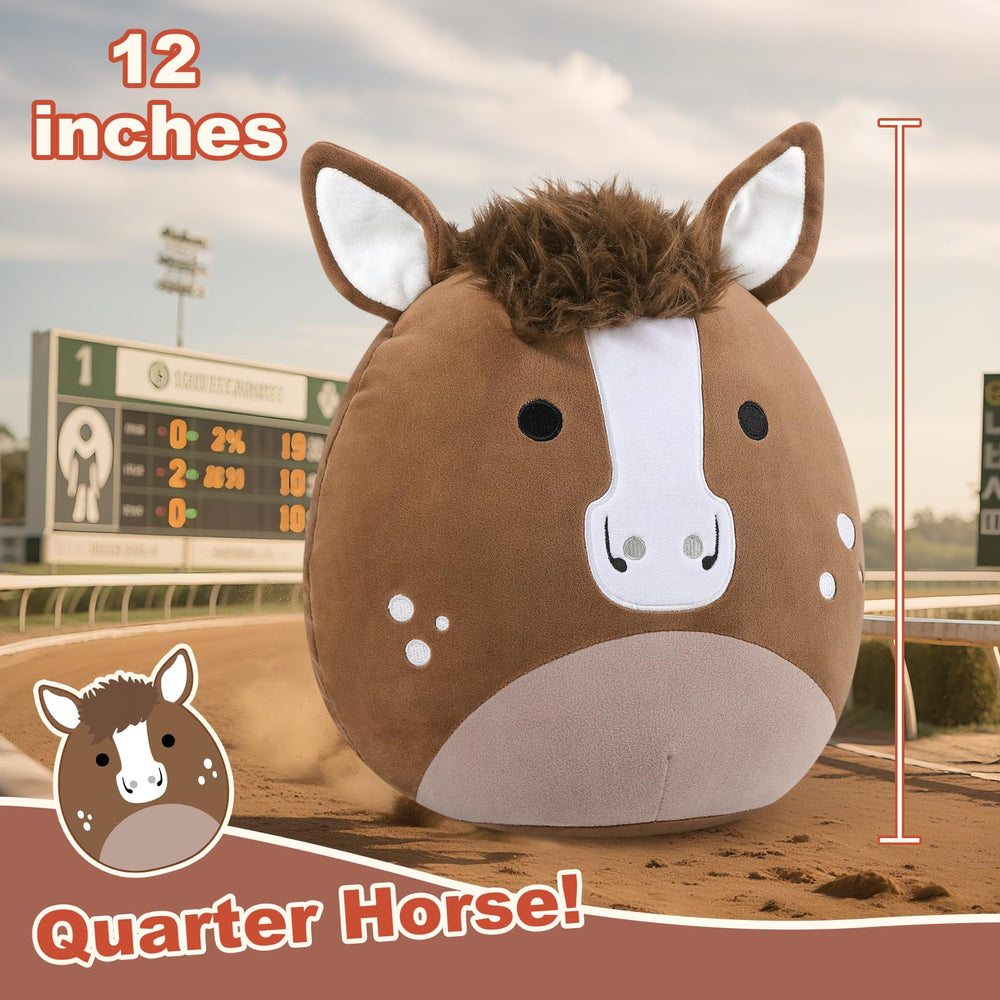 PEACH CAT 12-inch stuffed horse as a home ornament and cozy companion.