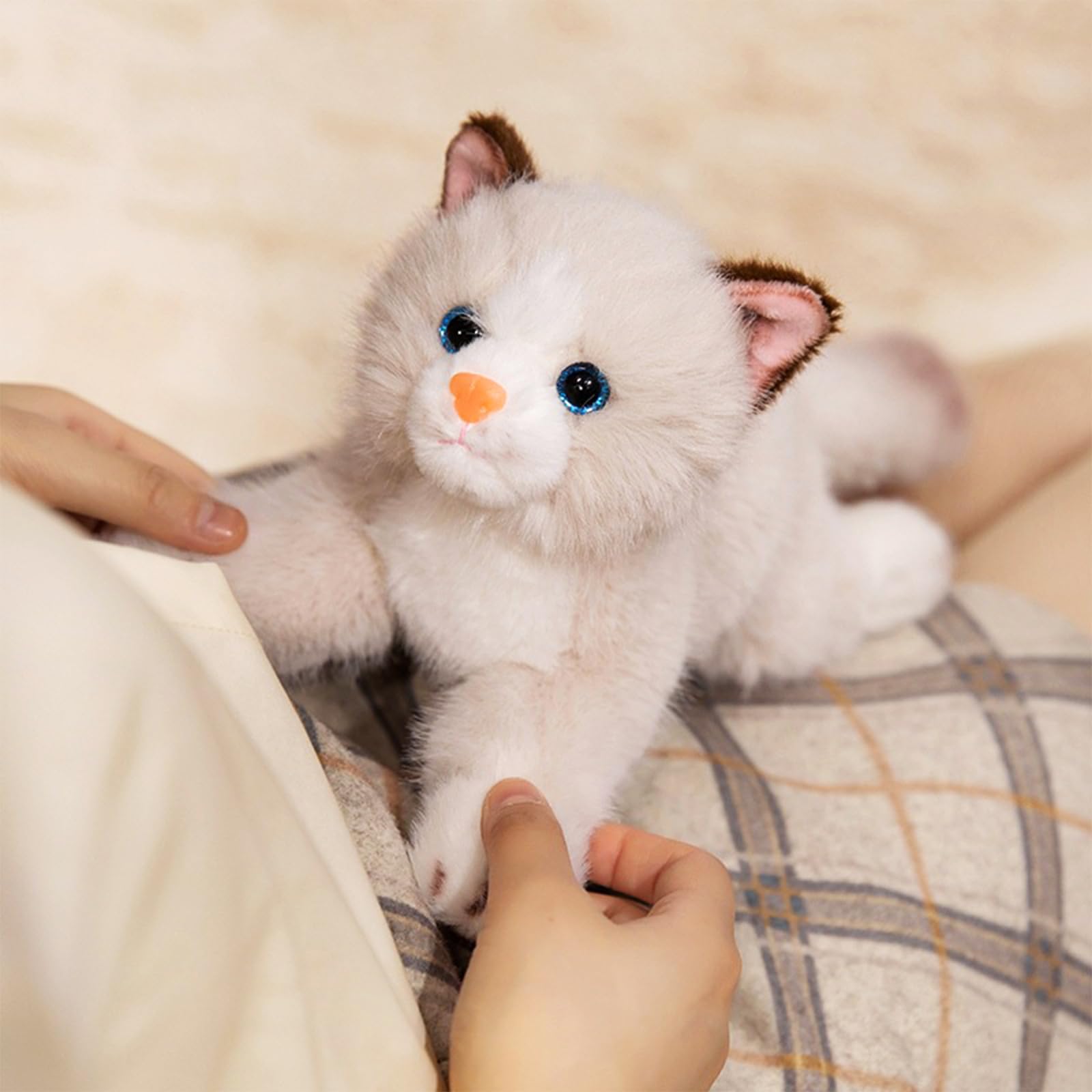 PEACH CAT soft plush fur texture, ideal for comforting hugs