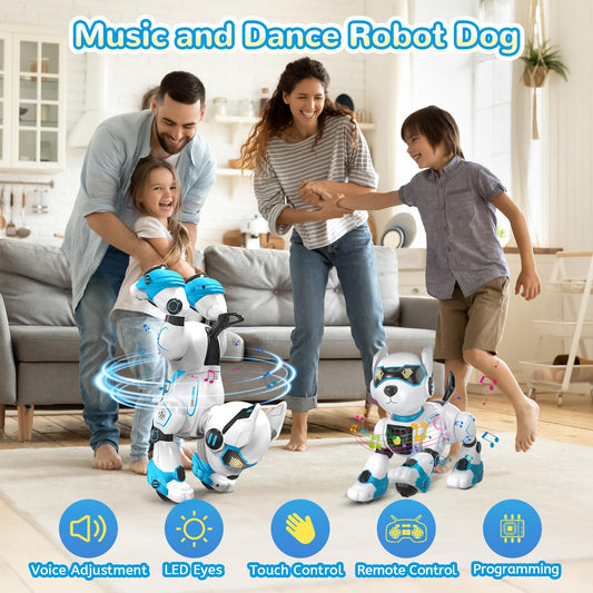 PeachLeaf dog robot uses voice control for hands-free interaction.