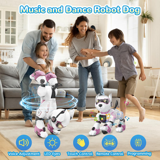 PeachLeaf robotic dog in remote control mode for engaging play