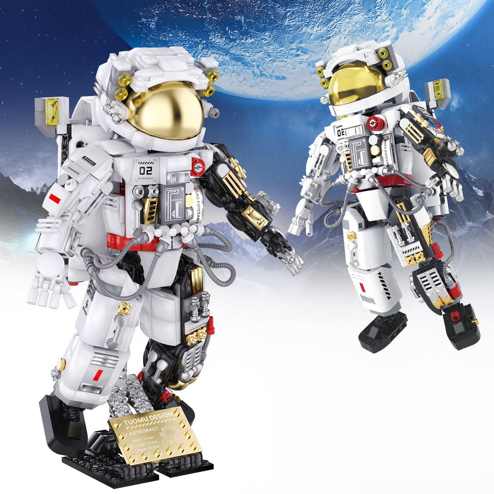 PeachLeaf Space Astronaut assembly kit—poseable model perfect for hands-on STEM fun.