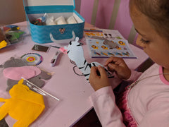 Peachy Keen Crafts carrying case and materials help tidy supplies and travel-ready kits
