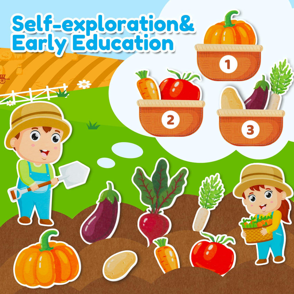 Peacurh 38-piece felt set provides versatile farm elements for creative play.