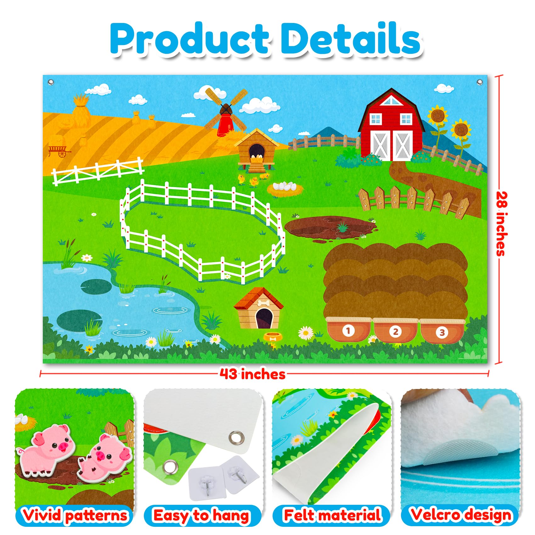 Peacurh barn and tractor figures help build farm scene narratives.