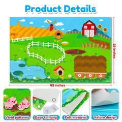 Peacurh barn and tractor figures help build farm scene narratives.