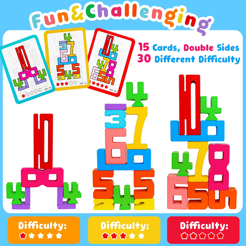 Peacurh toddler stacking set supports fine motor skills and balance.