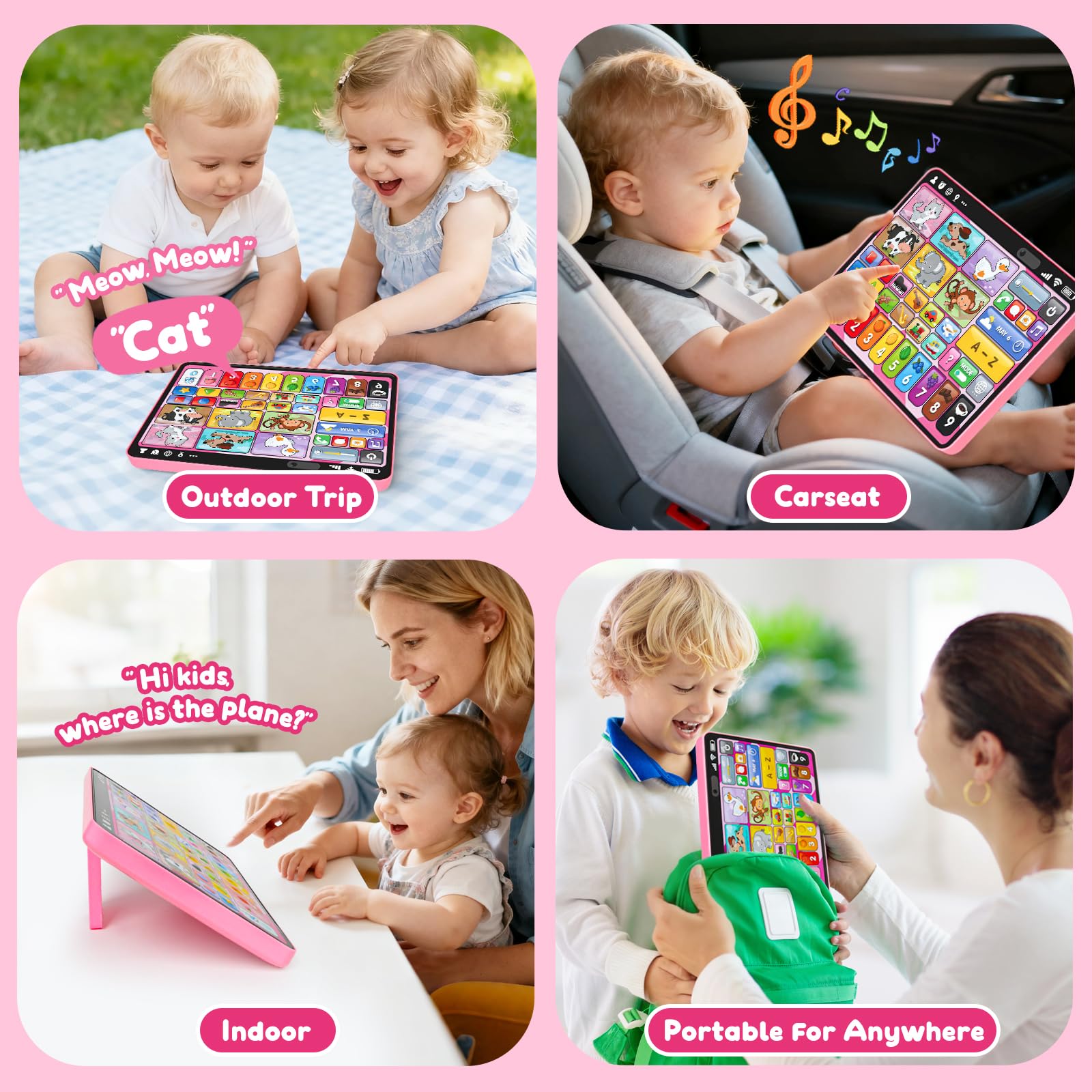 Peacurh tablet instrument icons promote rhythm and auditory awareness.