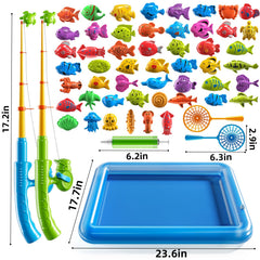 PEADUCK colorful floating fish pieces for counting and color recognition