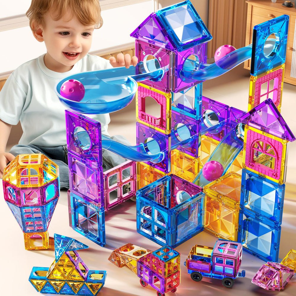 PEADUCK magnetic tiles 50-piece set for creative building and STEM play.