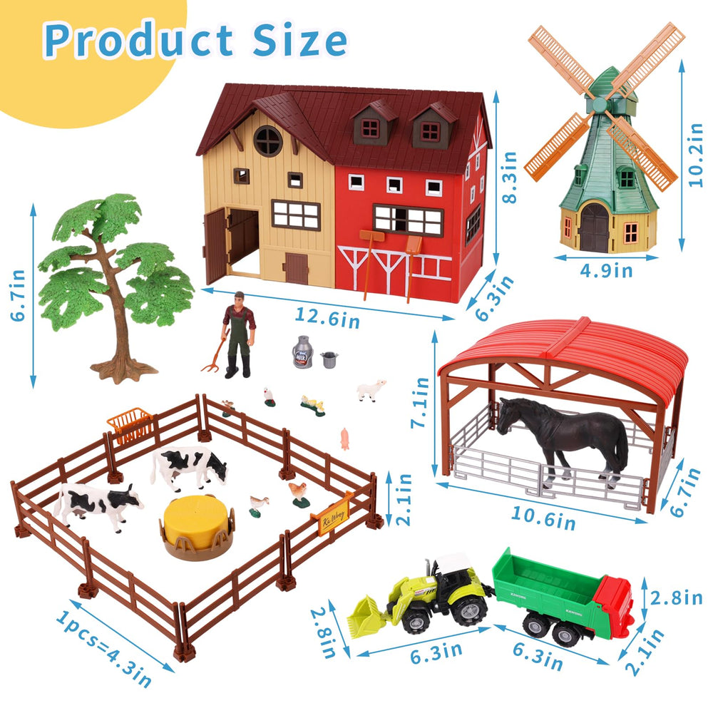 Peagprav durable ABS PVC farm playset pieces for long-lasting fun.