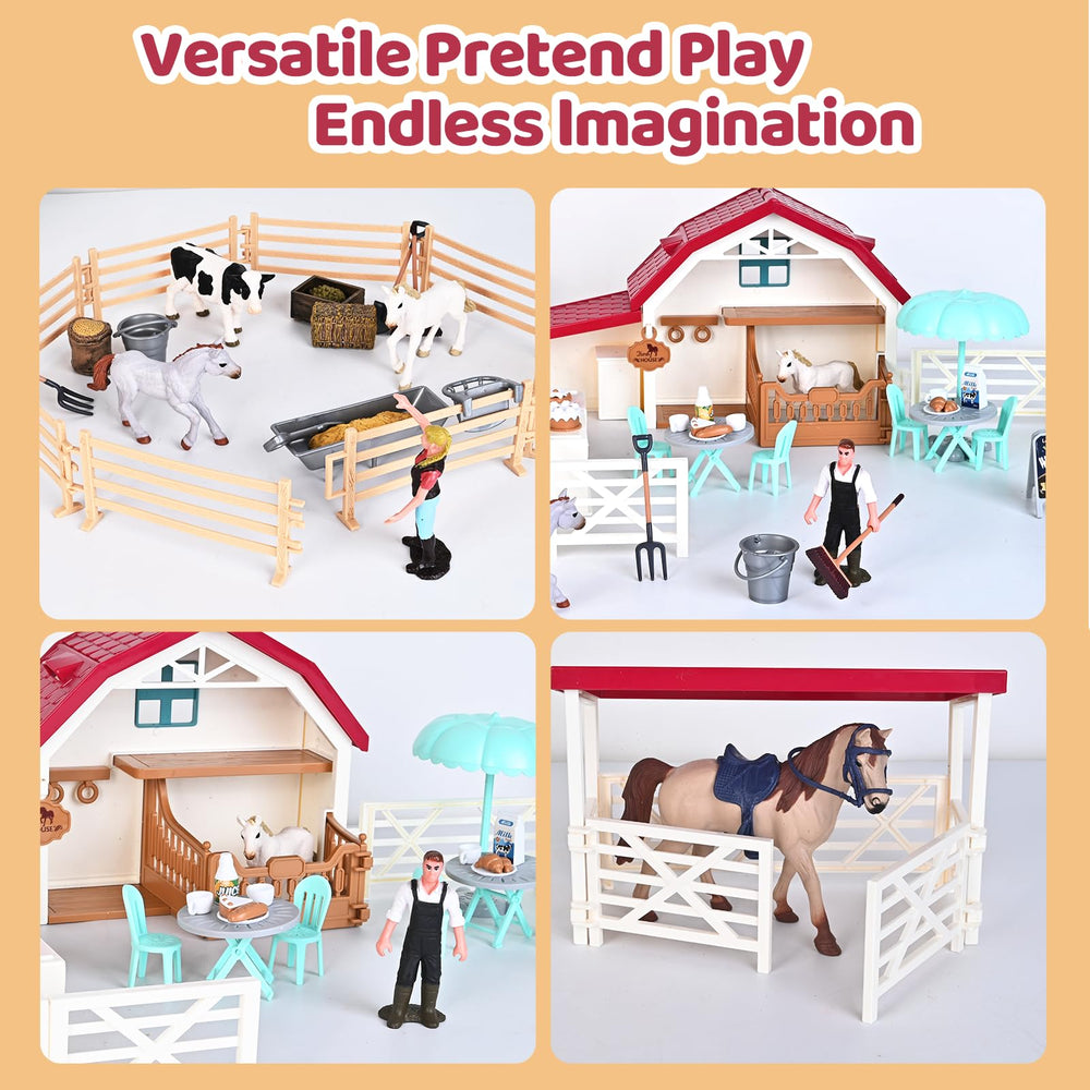 Peagprav Farm figures group supporting social play and role-play