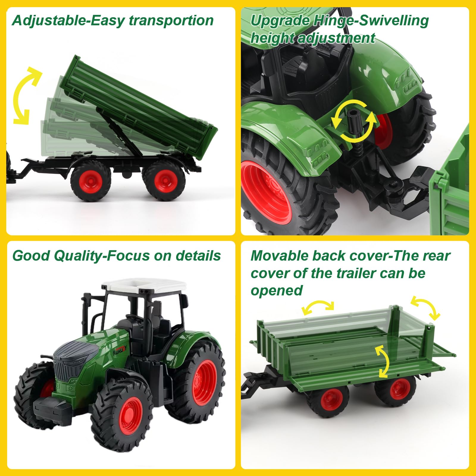 Peagprav tipping trailer for easy load and unload play
