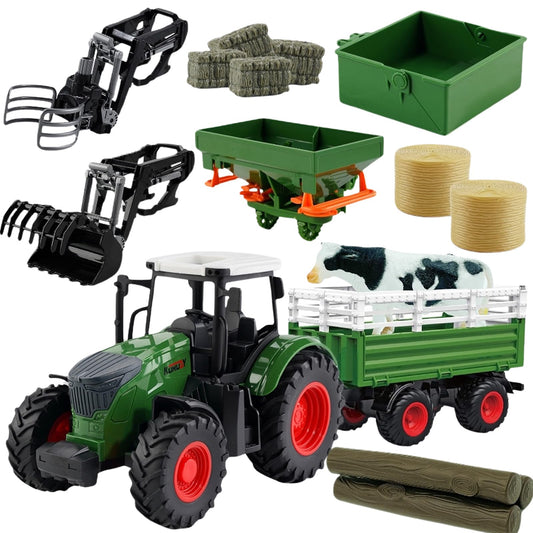 Peagprav tractor with trailer for imaginative farm play