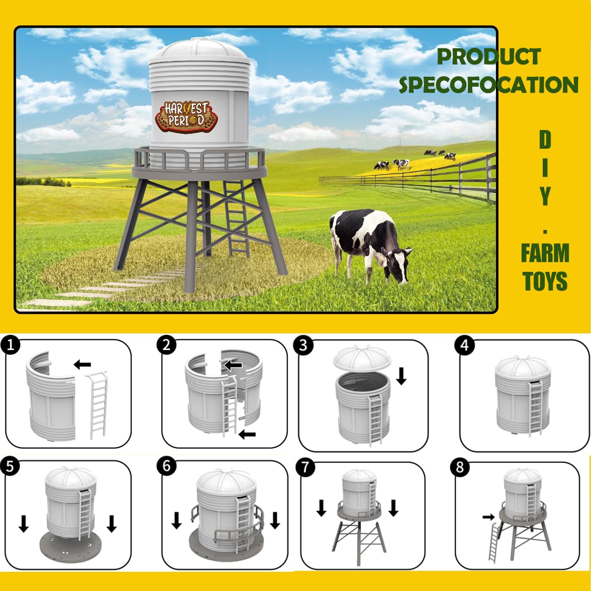 Peagprav grain bins and farm tools enrich interactive farming displays