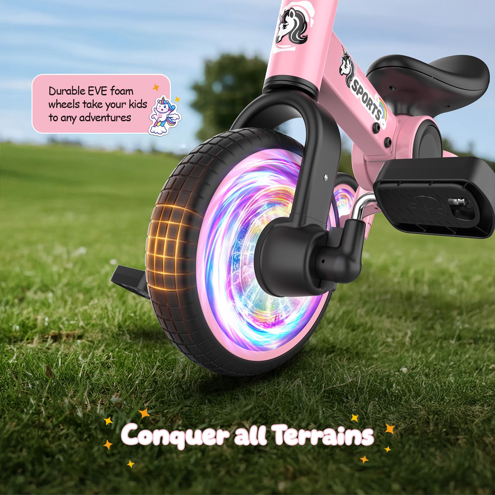 Peakalon unicorn stickers pack for personalizing the bike.