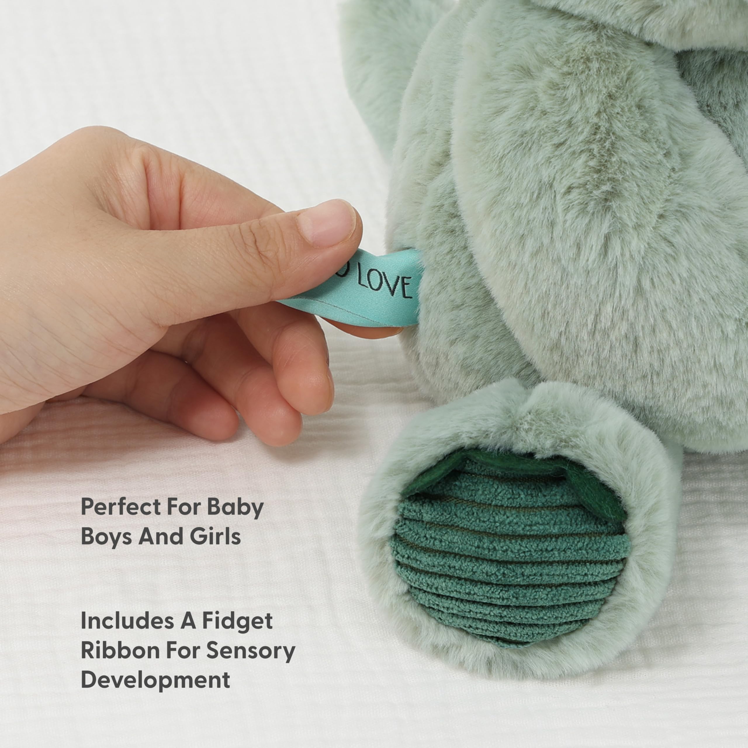 The Peanutshell Ace plush is baby-safe with no hard pieces for infants.