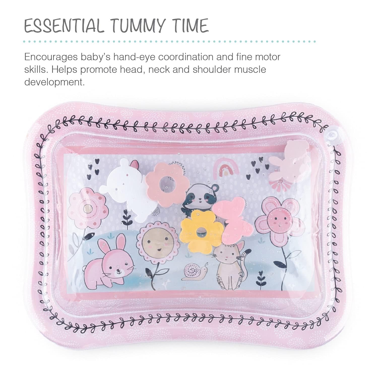 The Peanutshell leakproof baby water mat provides safe water exploration at home.