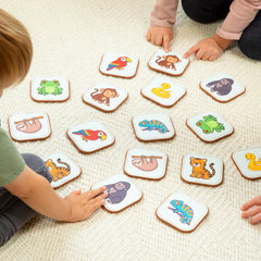 Peapod Play jungle back card showing durable texture and easy handling