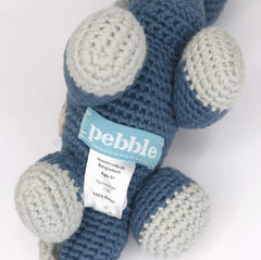 Pebble Steggi Blue textured fabric for cozy nursery decor.