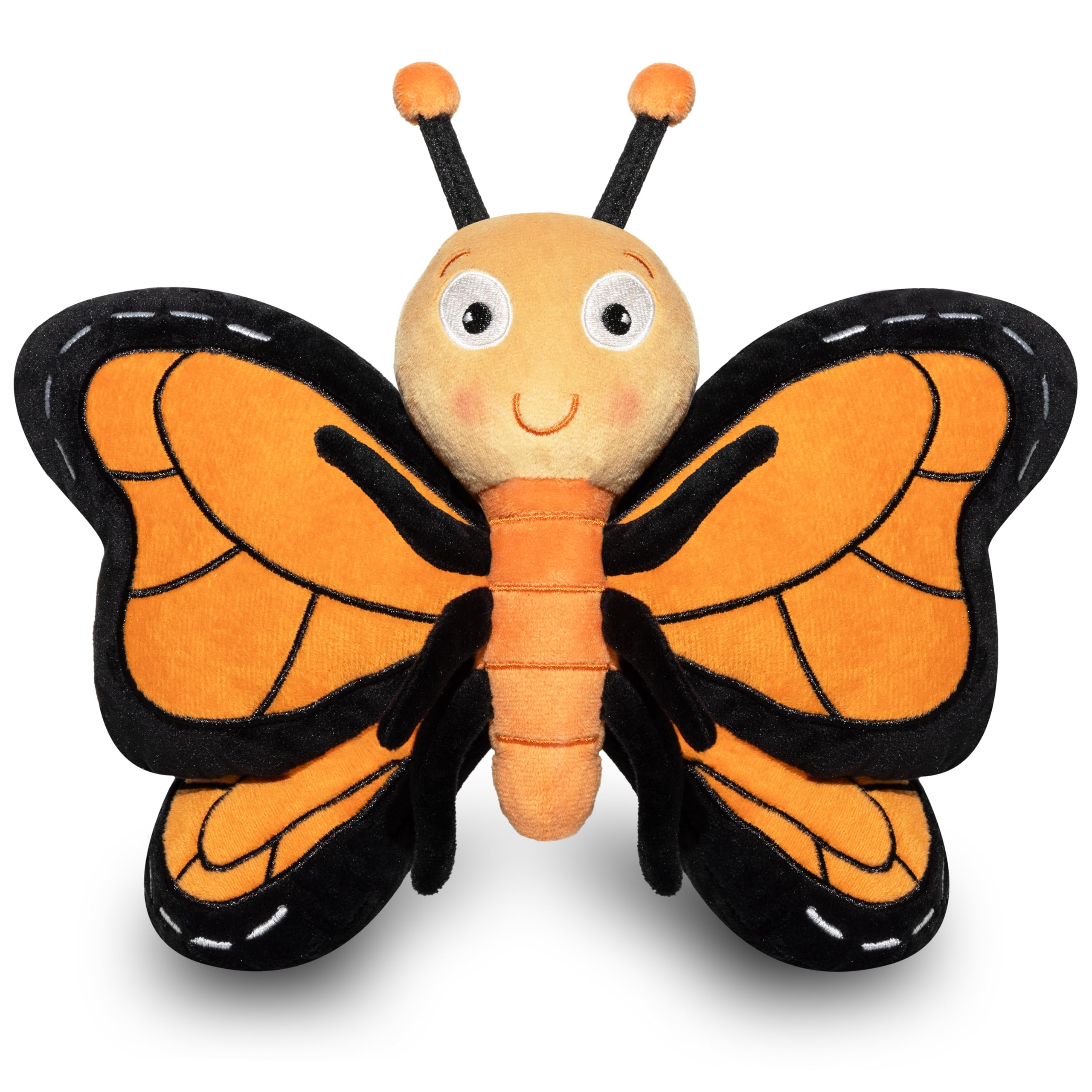 Pebbles the Butterfly plush with ultra-soft fur for comforting cuddles.