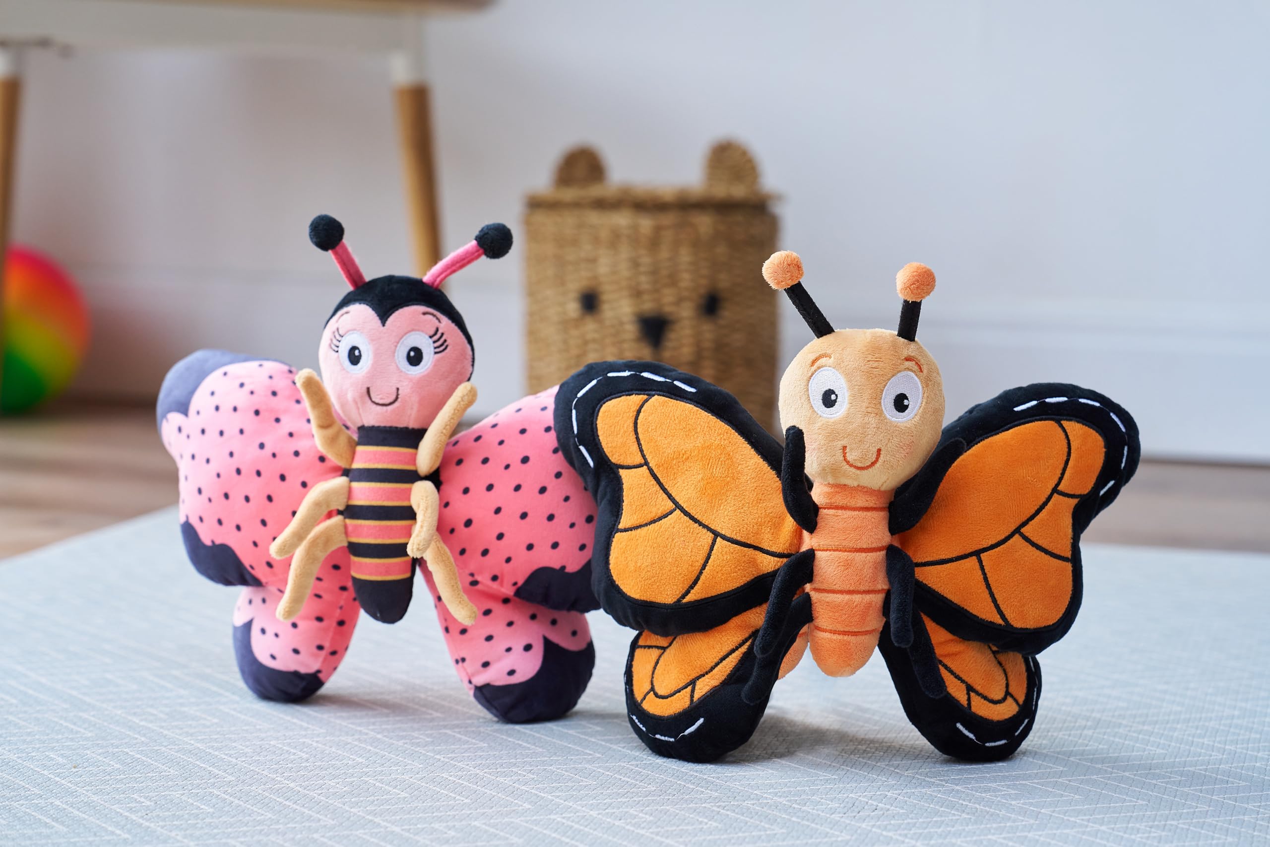 Pebbles the Butterfly connects reading with play via the related STEM book.