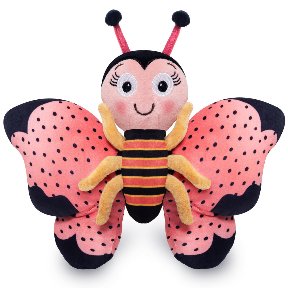 Pebbles the Butterfly Ms. Butterfly plush, ultra-soft cuddle buddy for comforting hugs.