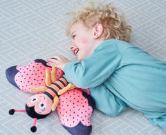 Pebbles the Butterfly pairs with the book Pebbles and the Biggest Number to inspire storytelling.