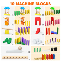 PEBIRA dominoes machine blocks variety supports creative builds