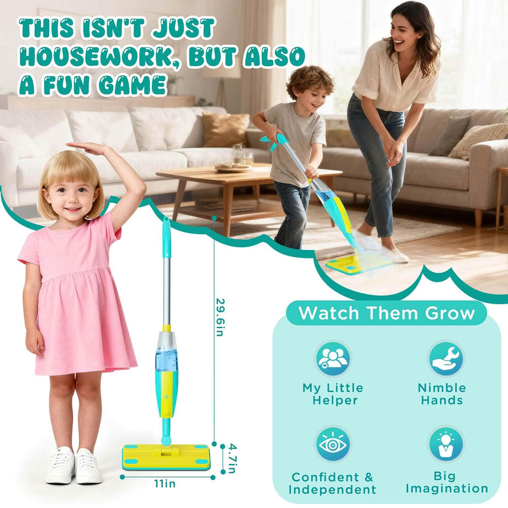 Water bottle used for spray action in Pecarfam cleaning toy set