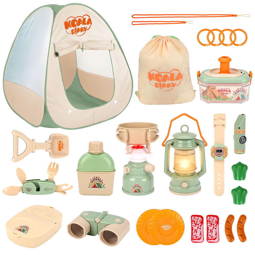 Peccera Kids Camping Set pop-up tent for easy setup and instant play.