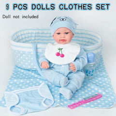 Pedolltree blue bib providing cute, practical accessory for playtime meals.