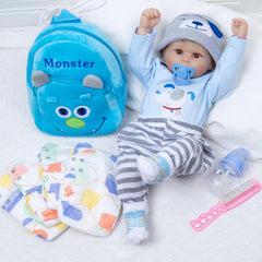 Pedolltree blue diapers four-pack, essential for doll pretend play.