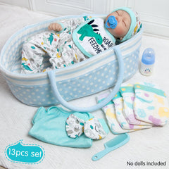 Pedolltree blue doll pacifier enhances realistic doll feeding moments.