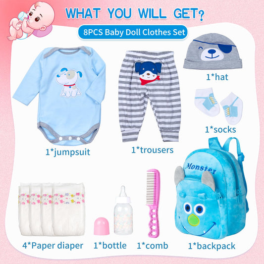 Pedolltree blue puppy hat suitable for easy outfit changes