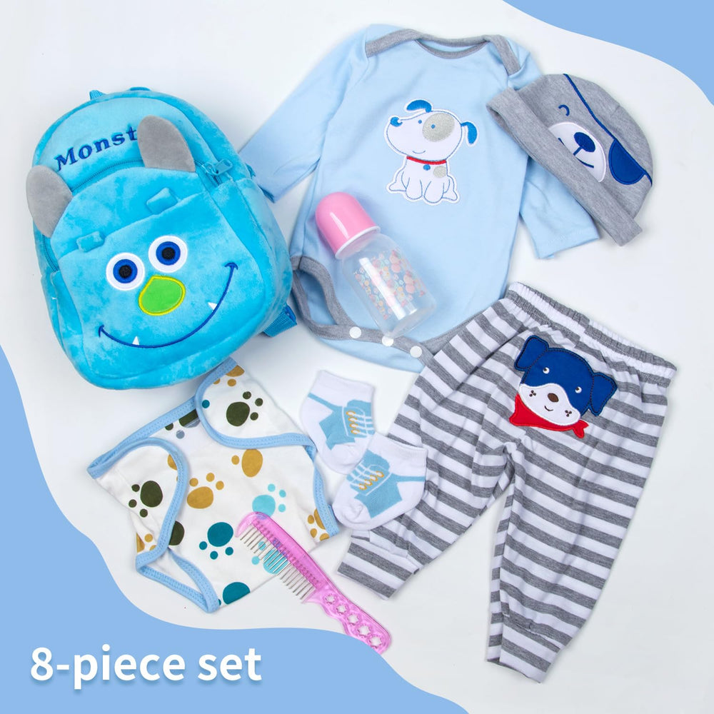 Pedolltree blue puppy trousers for easy-care daily dress-up