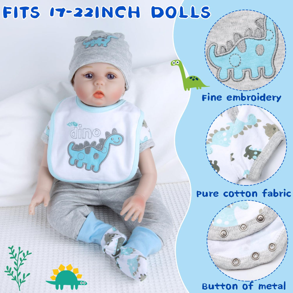 Pedolltree blue dino jumpsuit for stylish doll dressing