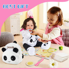Pedolltree doll comb and feeding bottle for grooming and nurturing play.