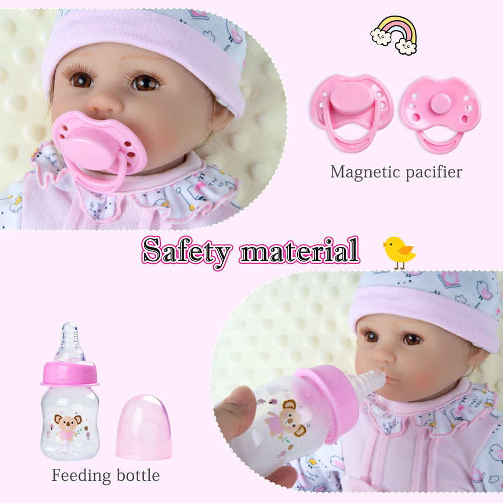 Pedolltree doll pacifier included for realistic pretend routines