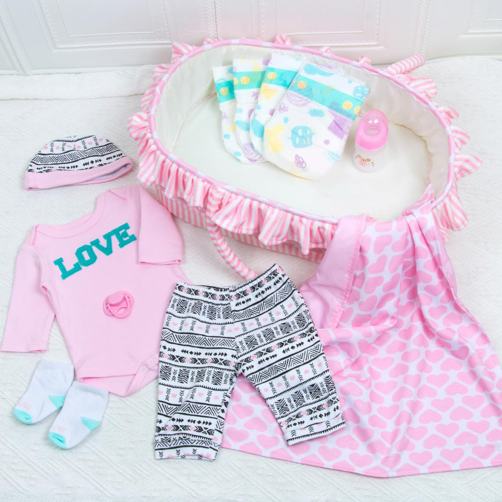 Pedolltree doll pacifier adds realistic styling for pretend care.