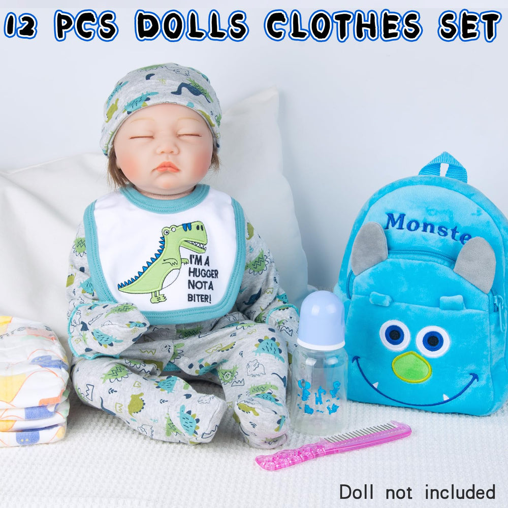 Pedolltree monster diaper set features soft materials for pretend care
