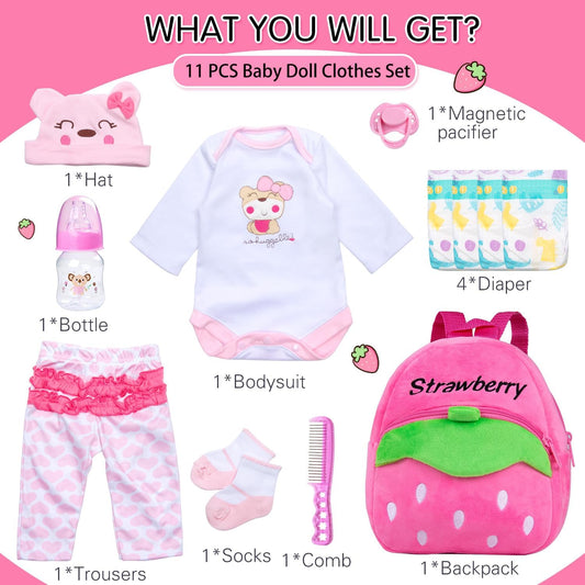 Pedolltree pink bear bodysuit adds cuddly style and comfort to playtime