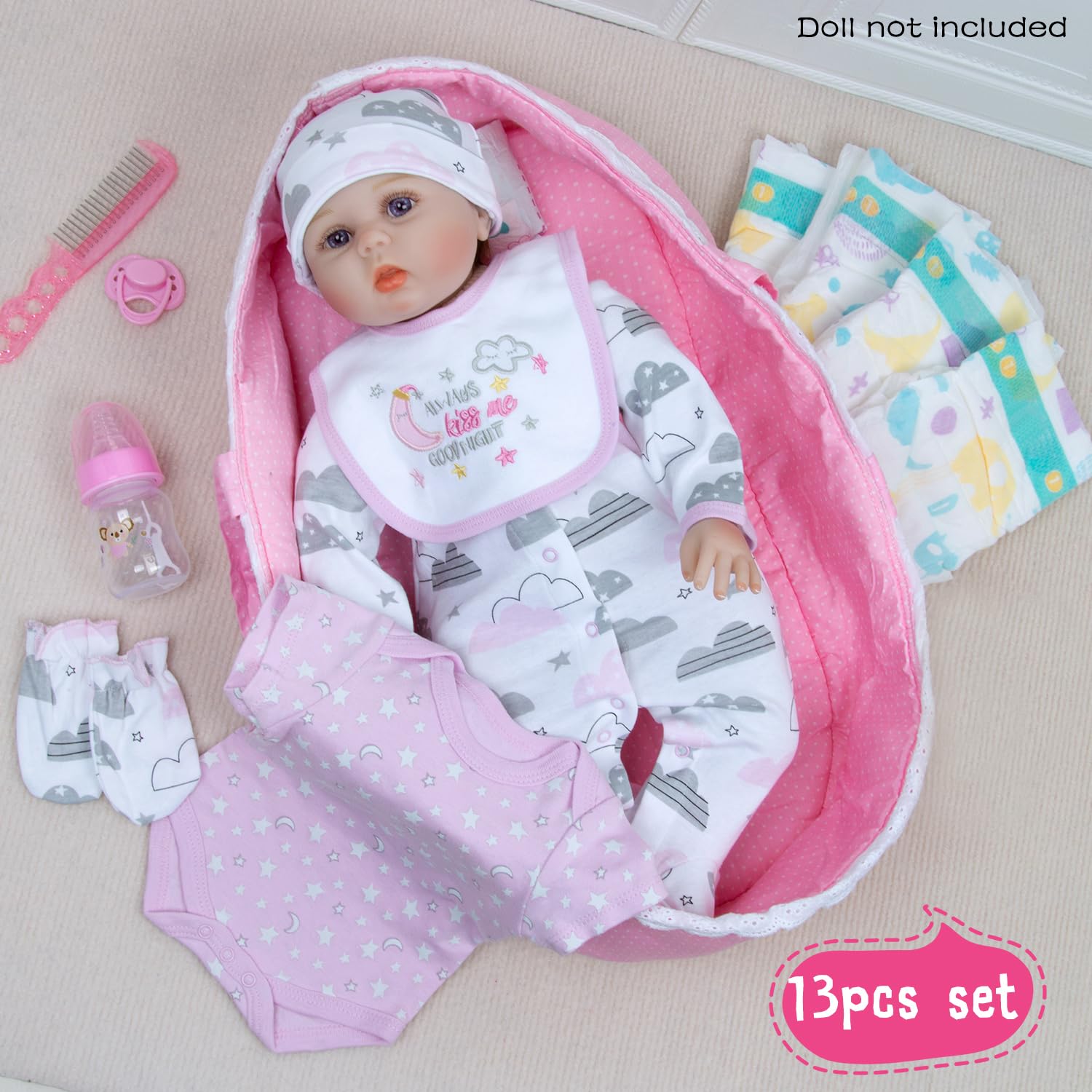 Pedolltree pink star short bodysuit playful look