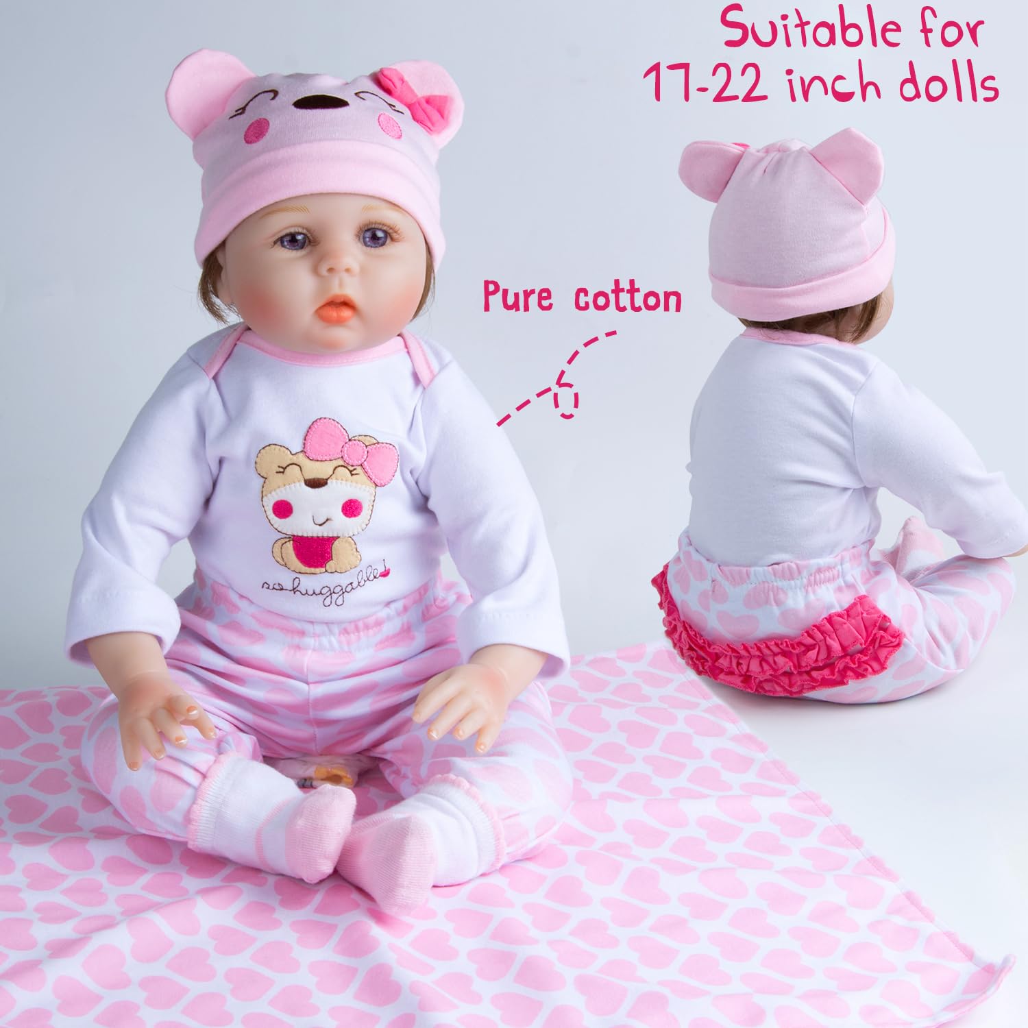 Pedolltree love heart pants complete a cozy outfit