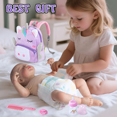 Pedolltree travel friendly doll care kit for daily pretend care away from home