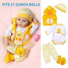 Pedolltree yellow duck diaper for realistic doll care.