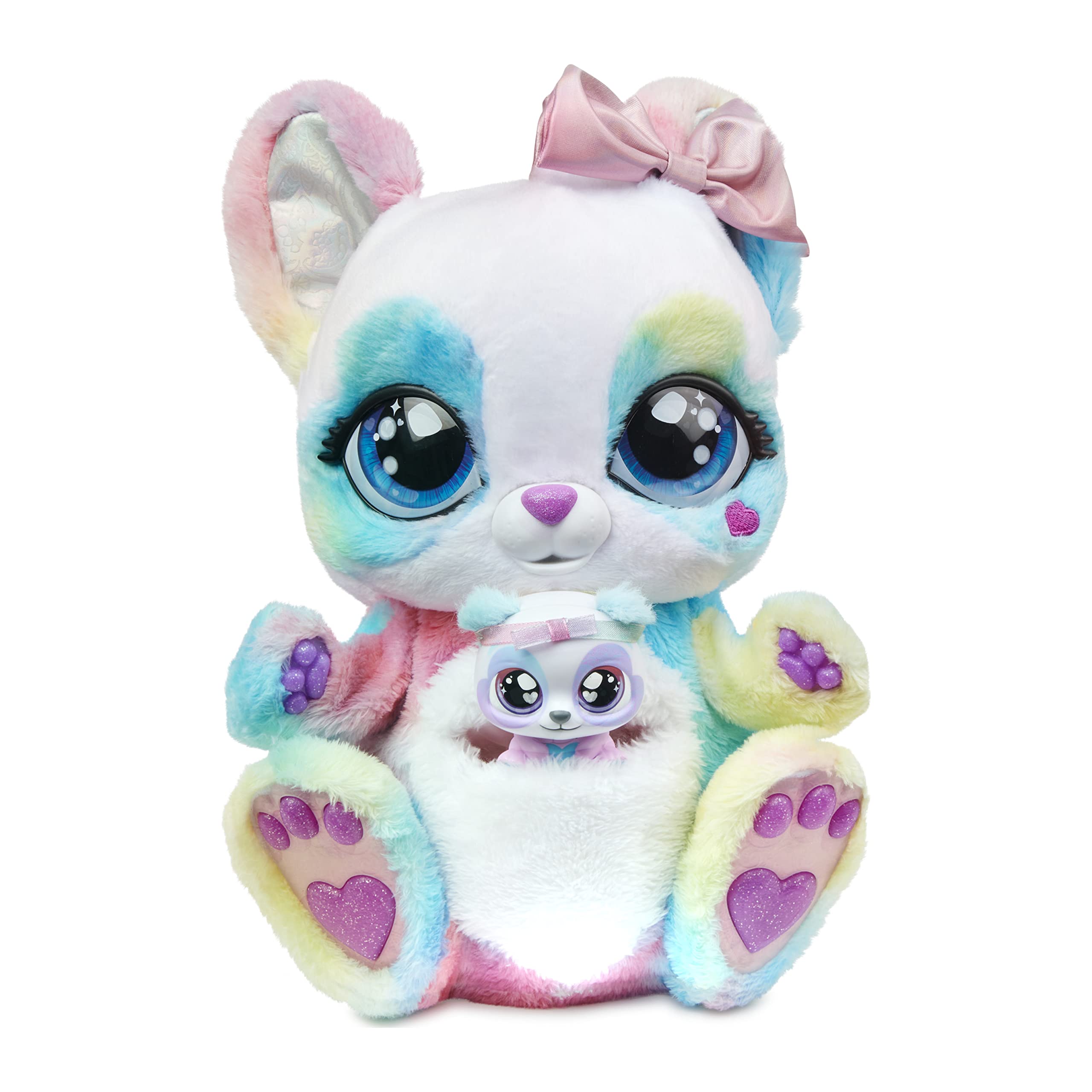Rainbow Momma-Roo with baby in pouch invites tactile exploration.