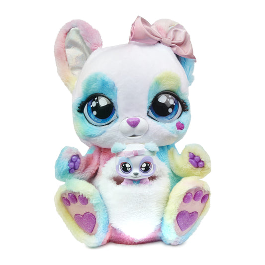Rainbow Momma-Roo with baby in pouch invites tactile exploration.