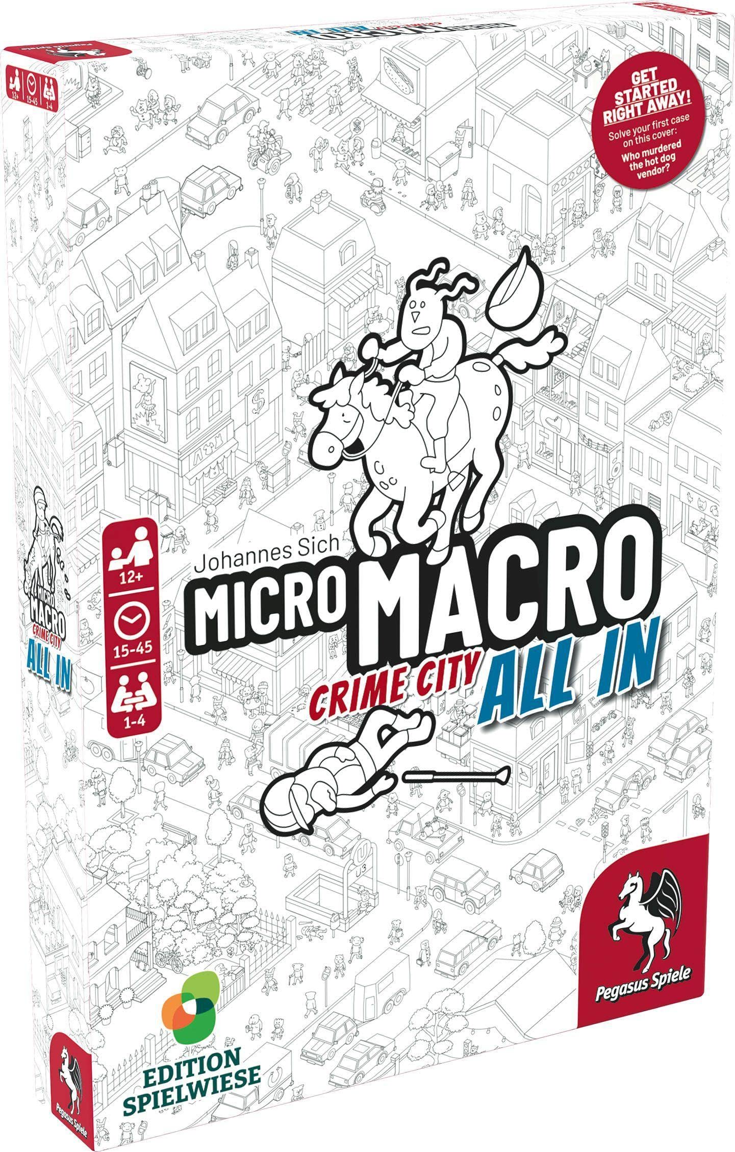 Pegasus Spiele MicroMacro Crime City 3 board map for immersive detective play