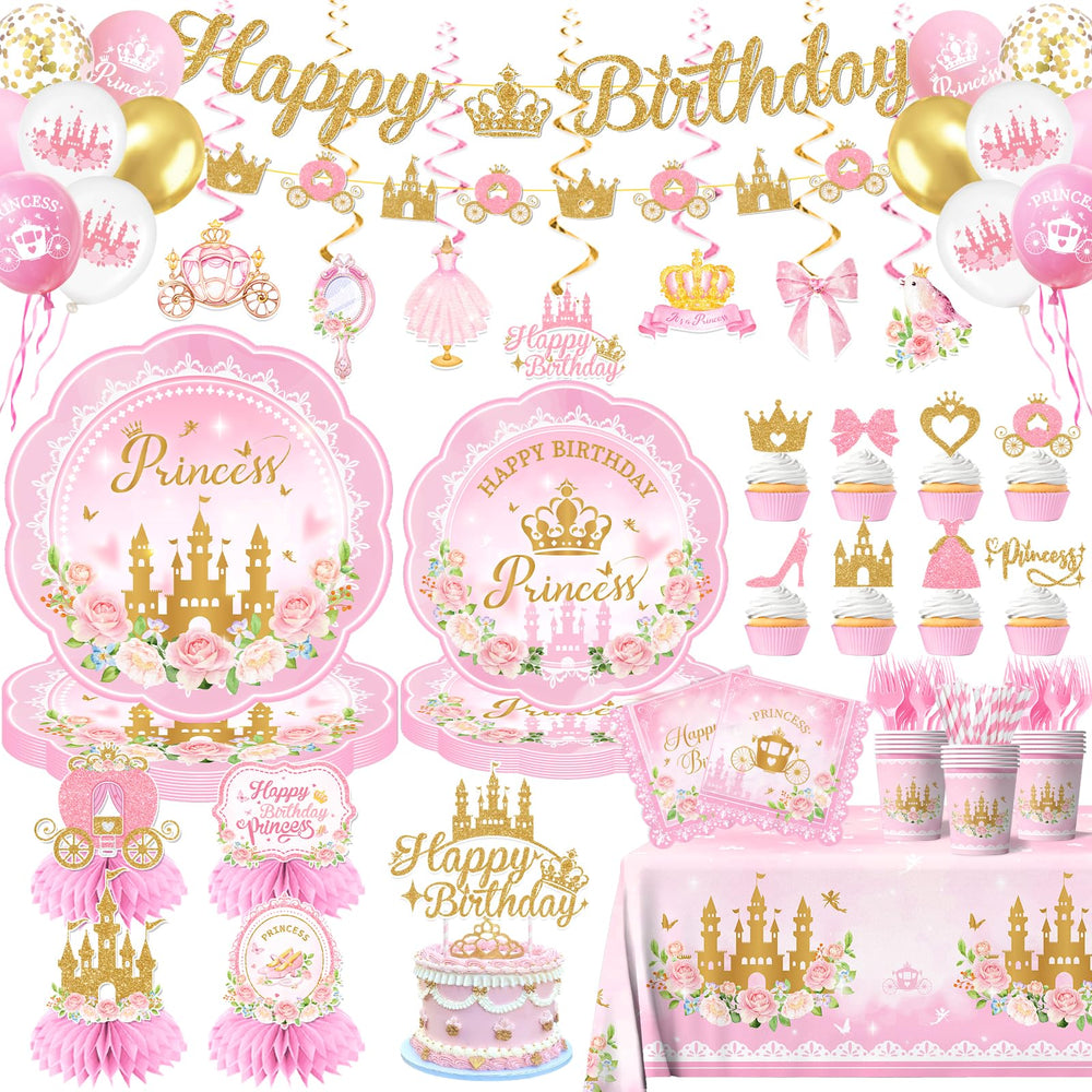 Peghoqu princess banner for Happy Birthday enhances the party atmosphere and photos.